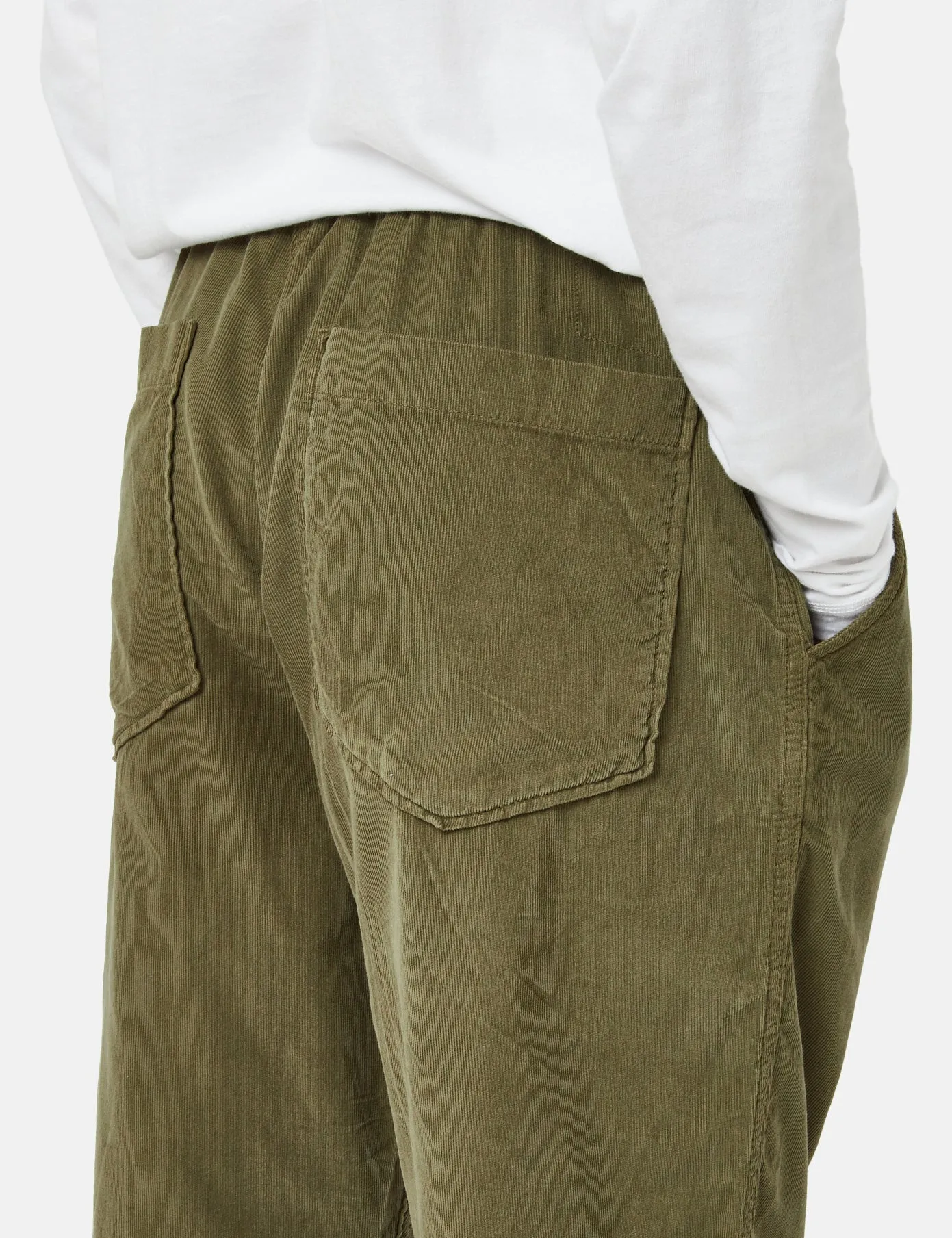 Universal Works Hi Water Trousers (Cord) - Bright Olive Green