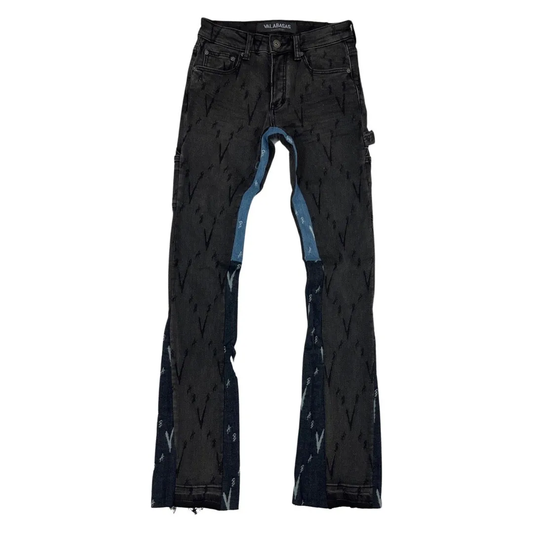 Valabasas “Bona Fide” Black Washed Stacked Jeans