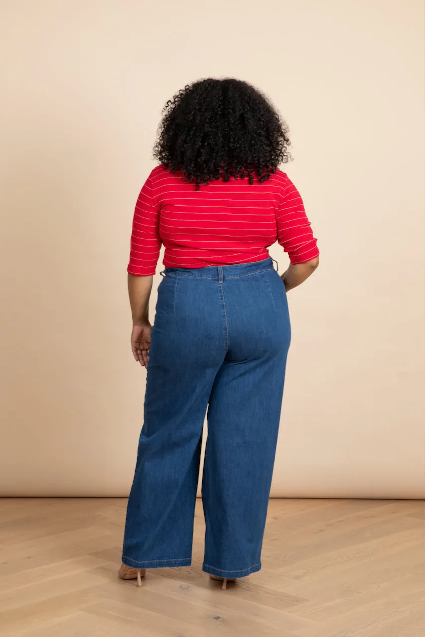 WHOLESALE - DENIM High Waist Pants (Vintage Wash)