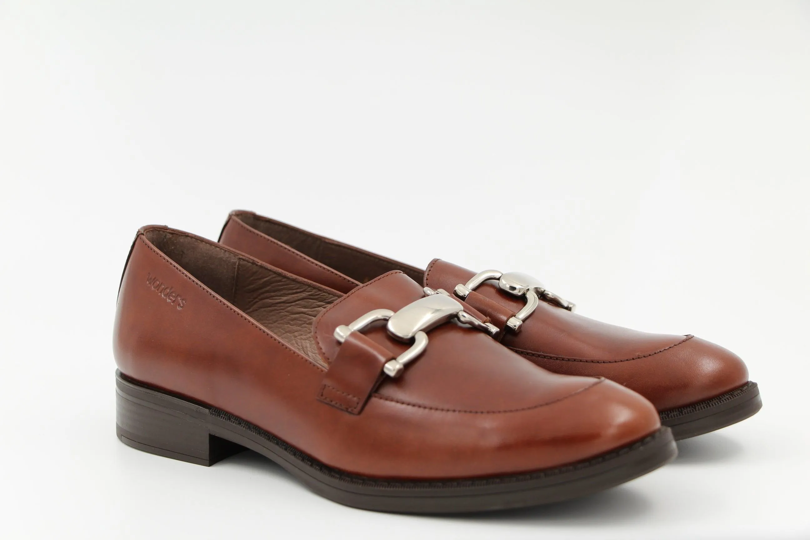 WONDERS Tan leather Loafer  A7252